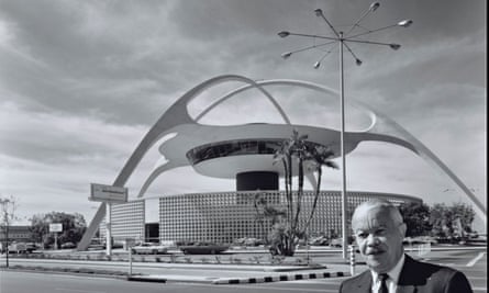 Paul Williams in front of Los Angeles International Airport, which he helped to design.