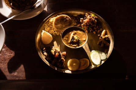 The khaja set, the restaurant’s signature Newari dish, is centred around cheura (chewy beaten rice)