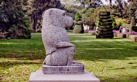 One of the ancient Egyptian granite baboons on display at Cliveden