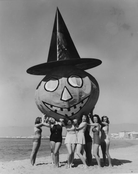 Halloween on Venice Beach, California, 1920s or 1930s.