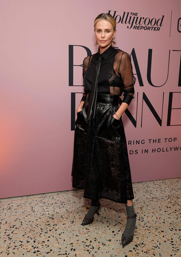 Charlize Theron Wore Dior To The Hollywood Reporter Beauty Dinner ...