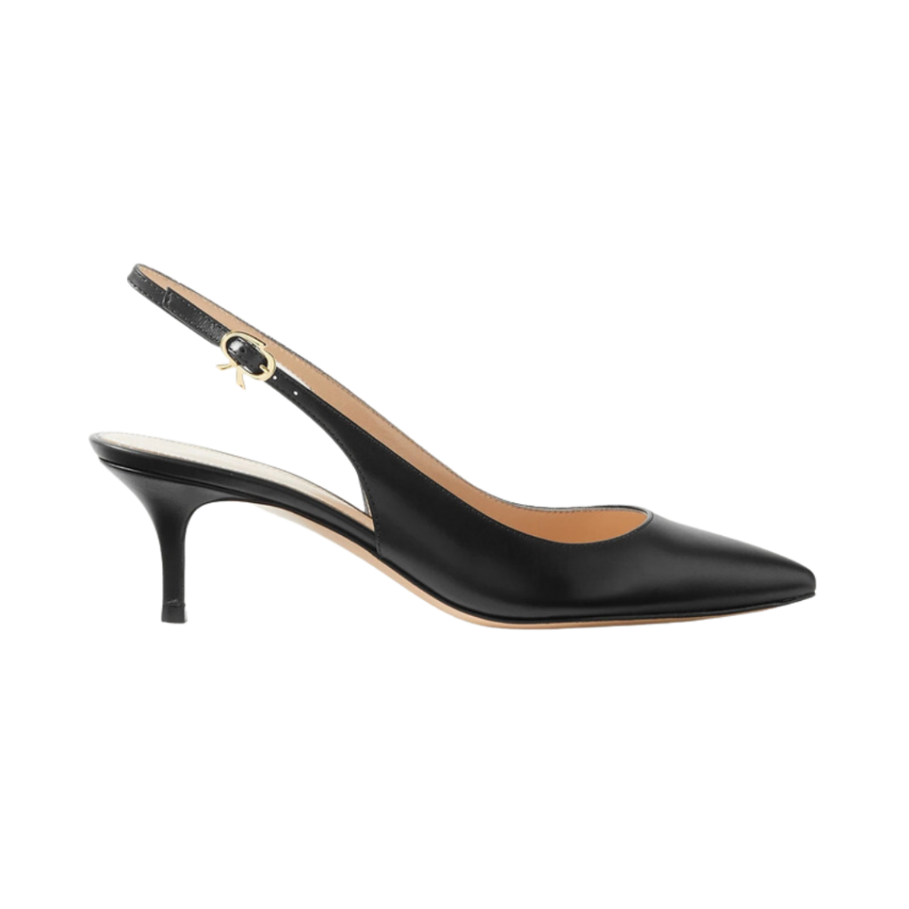 Gianvito Rossi leather slingback pumps for fall outfits 

