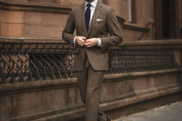 The Donegal Tweed Suit in Dark Brown