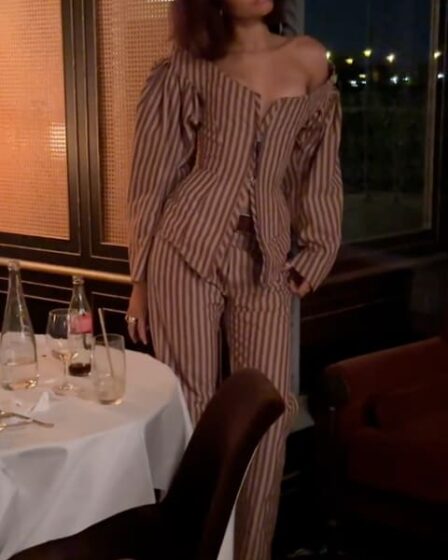 Zendaya joins the corset trend in stunning off-the shoulder suit while in Paris