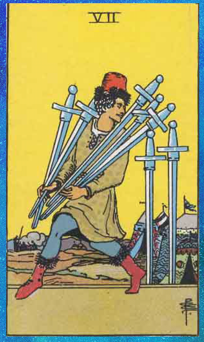 seven of swords tarot card