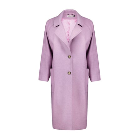 Lilac coat with two buttons