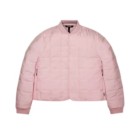 cropped pink quilted 