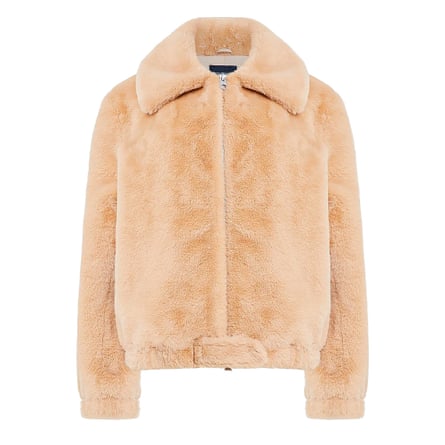 furry zip up jacket with collar