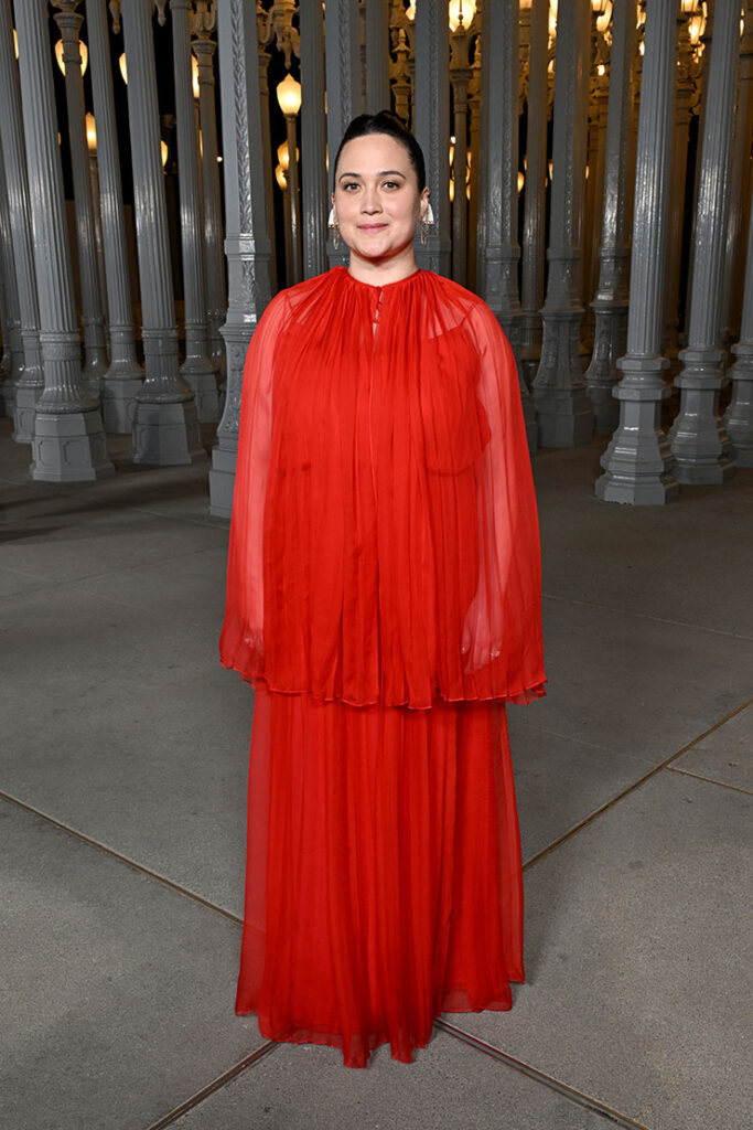 Lily Gladstone, wearing Gucci, attends the 2023 LACMA Art+Film Gala