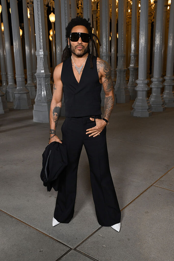 Lenny Kravitz, wearing Gucci, attends the 2023 LACMA Art+Film Gala