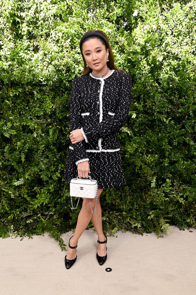 Ashley Park, wearing CHANEL, attends the Academy Women's Luncheon Presented By CHANEL at the Academy Museum of Motion Pictures 