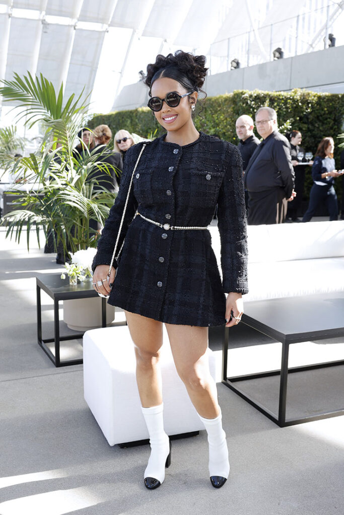 H.E.R. wearing CHANEL, attends the Academy Women's Luncheon Presented By CHANEL at the Academy Museum of Motion Pictures