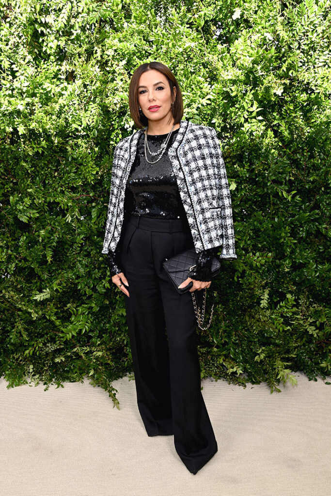 Eva Longoria, wearing CHANEL, attends the Academy Women's Luncheon Presented By CHANEL at the Academy Museum of Motion Pictures