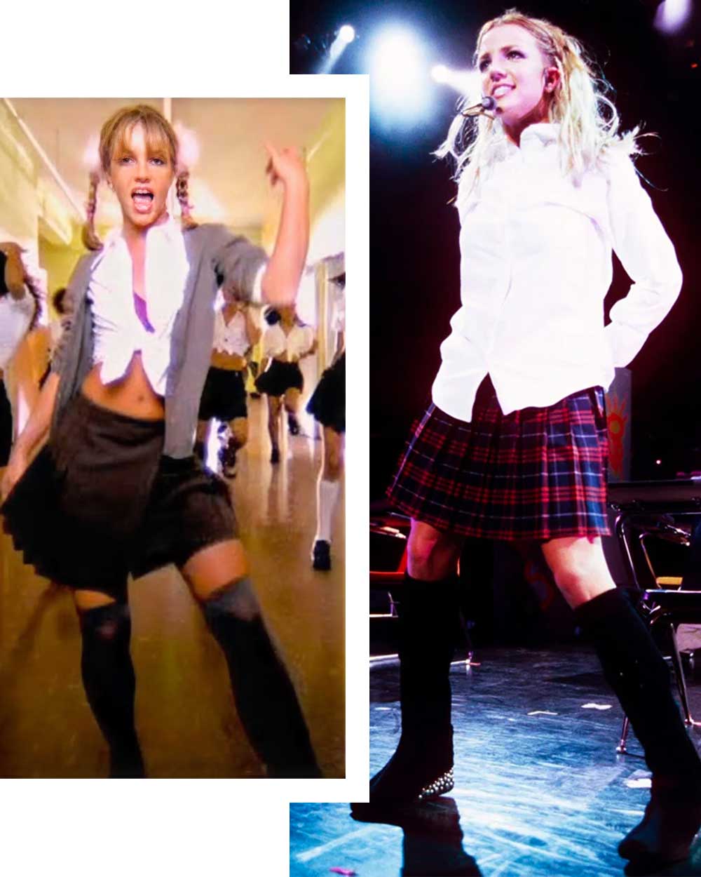 Britney Spears 90s Schoolgirl Preppy Fashion Style