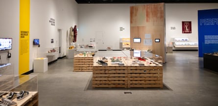 Sneaker exhibits in a gallery