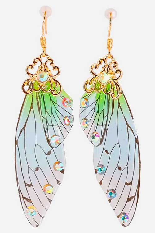 Handmade Fairy Simulation Butterfly Wing Earrings