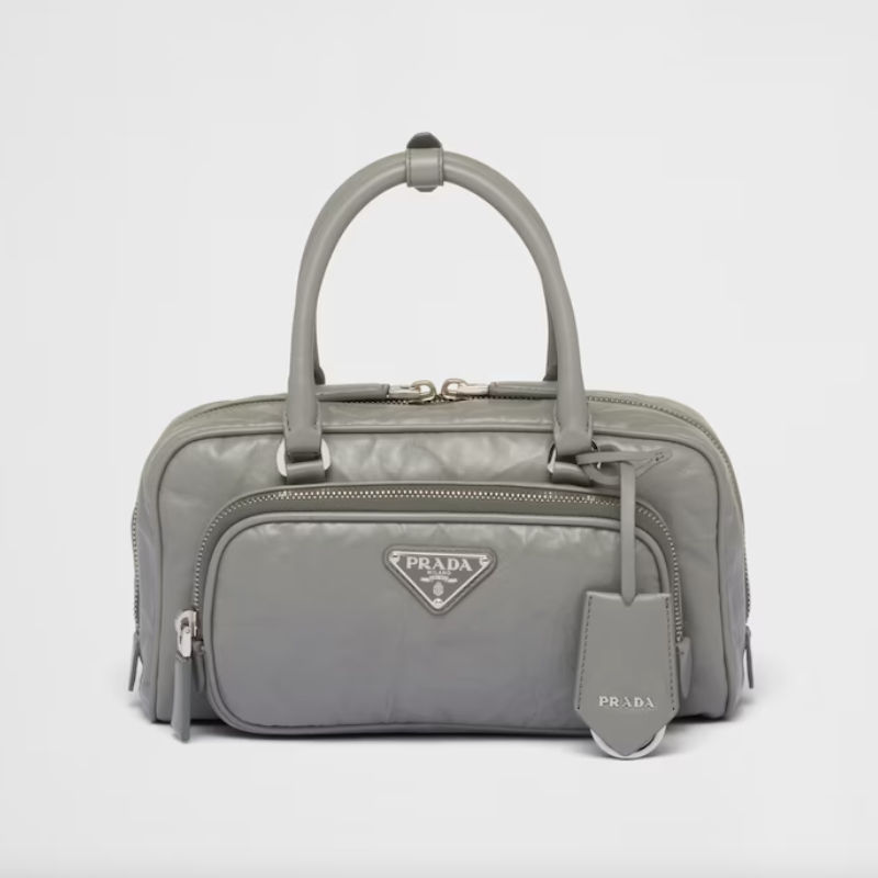 Prada Antique Nappa Leather Multi-Pocket Top-Handle Bag