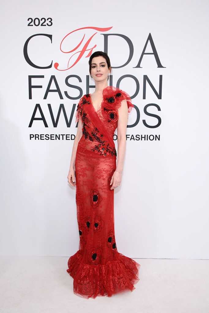 Anne Hathaway Wore Rodarte To The 2023 CFDA Fashion Awards - Fashnfly