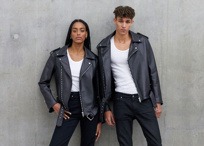 designer brand Leather jackets hegarty