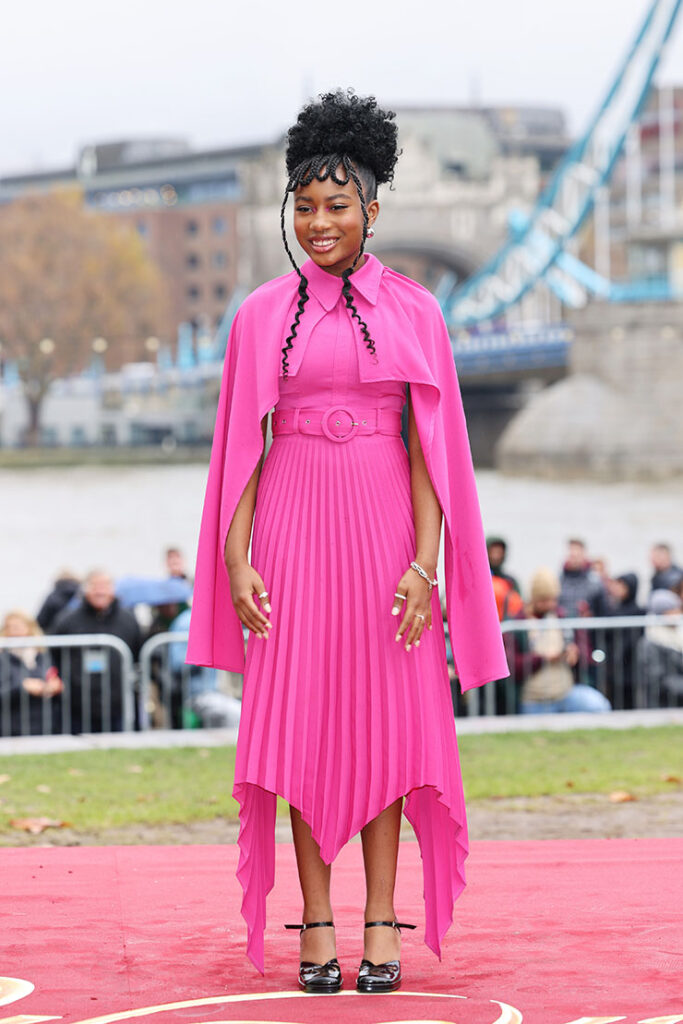 Calah Lane Wore Thebe Magugu To The 'Wonka' London Photocall 

Calah Lane, Thebe Magugu, Wonka London Photocall, Wonka, Calah Lane Thebe Magugu, Calah Lane Wonka London Photocall, Calah Lane Wonka, Calah Lane Pink Dress, Pink Dress, Thebe Magugu Fall 2023, 