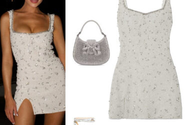 Olivia Culpo: Embellished Mini Dress and Pumps