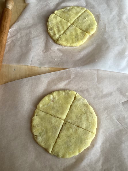 Rachel Roddy prepares the dough for potato cakes with anchovy butter