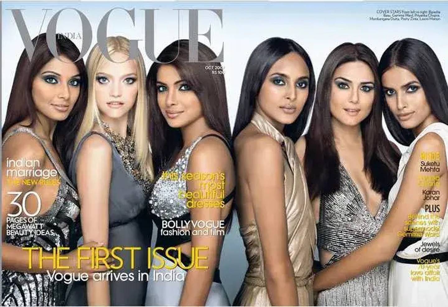 The first issue of Vogue India.