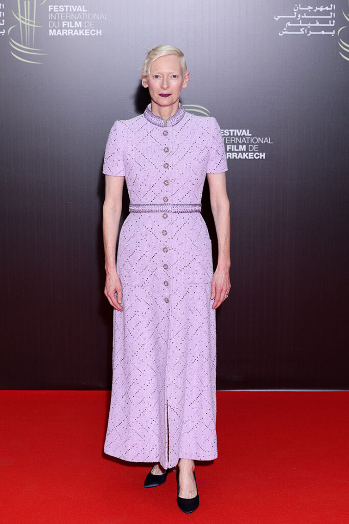 Tilda Swinton Wore Chanel Haute Couture To The 2023 Marrakech Film Festival Opening Ceremony