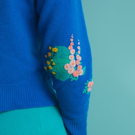 Visible mending with creative embroidery by Flora Collingwood-Norris.