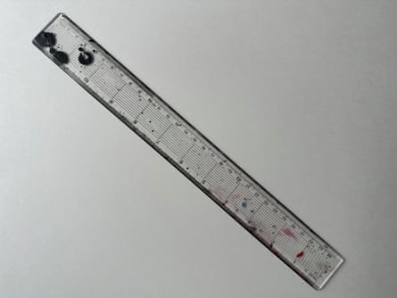 A plastic ruler