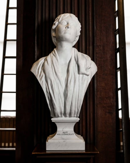 Bust of Mary Wollstonecraft by artist Rowan Gillespie installed this year in Trinity’s Old Library