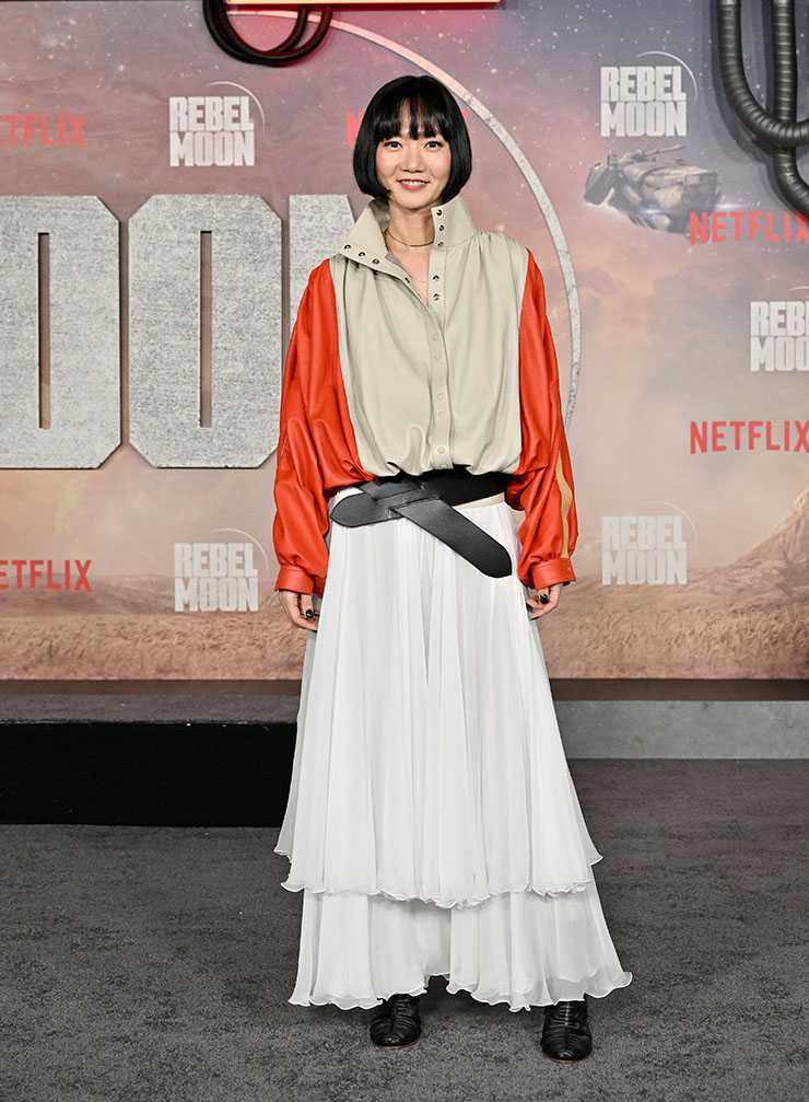 Bae Doona attends the Los Angeles Premiere of Netflix's "Rebel Moon - Part One: A Child of Fire" at TCL Chinese Theatre on December 13, 2023 in Hollywood, California.