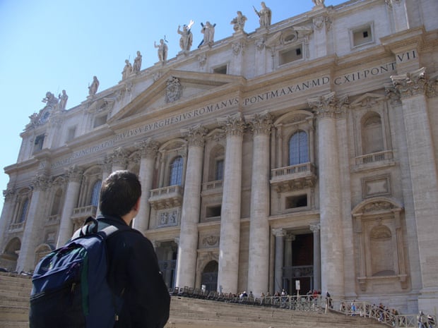 Martin Belam outside the Papal Basilica of Saint Peter in the Vatican