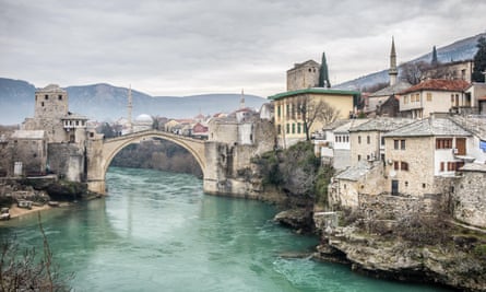 Stari Most (Old Bridge) in Old Town of Mostar