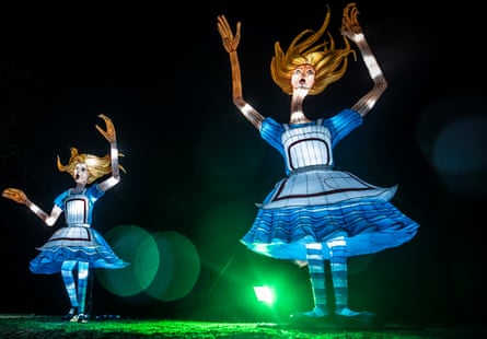 Alice in Winterland immersive Christmas lights trail at Lightwater Valley