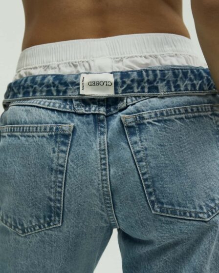back side of a jean by closed