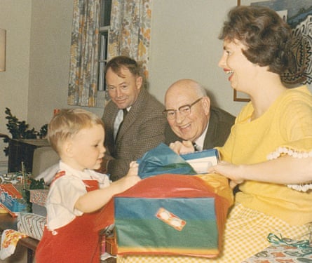 From left: Tim Dowling, his father, his maternal grandfather and his mother, pictured on Christmas Day, circa 1965.
