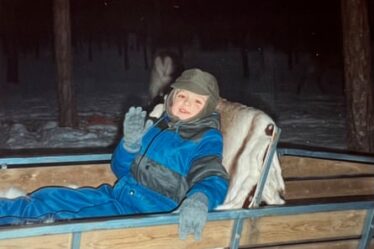 “I remember thinking: ‘Oh my God, this is where Santa lives’” … Fletcher in Lapland.