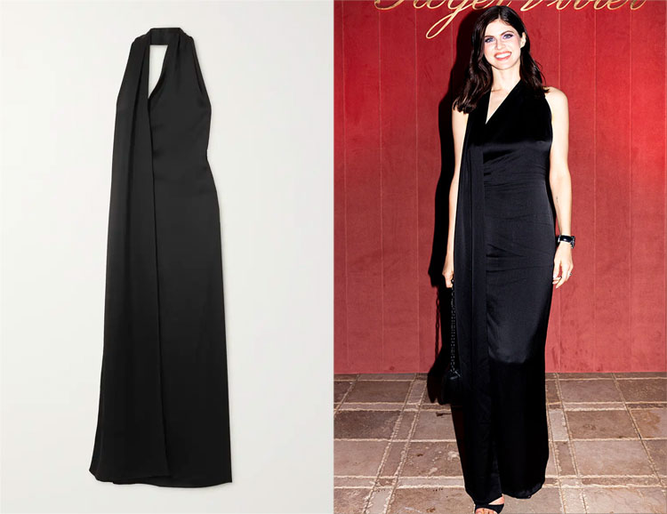 Alexandra Daddario's Loewe Scarf Dress