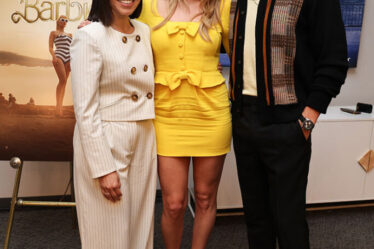 America Ferrera, Margot Robbie and Ryan Gosling attend the Special All Guild Screening and Q&A for Warner Bros. Pictures BARBIE at Warner Bros. Studios
