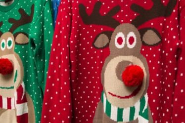 Red-nosed reindeer Christmas jumpers