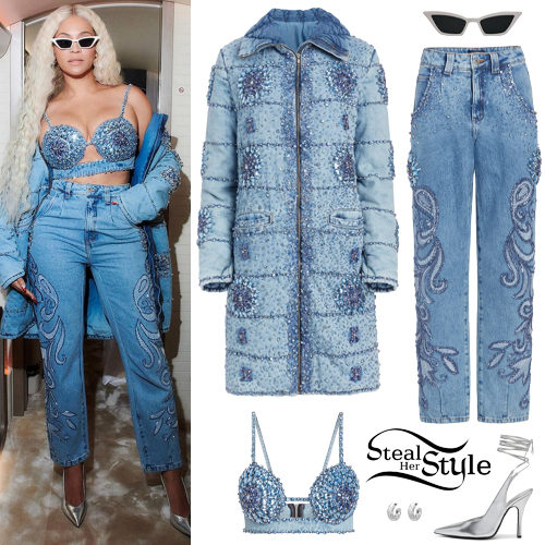 Beyoncé: Crystal Denim Outfit