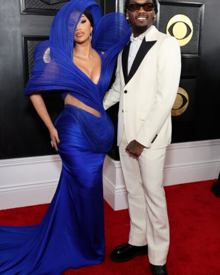 Cardi B and Offset attend the 65th GRAMMY Awards on February 05 2023 in Los Angeles California