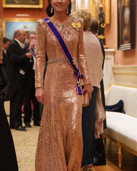 Catherine, Princess Of Wales Wore Jenny Packham To The Diplomatic Corps Reception