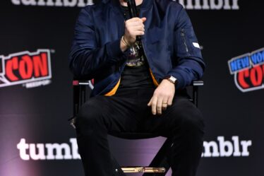 Chris Evans speaks at a Spotlight panel during New York Comic Con 2023 on October 14 2023.