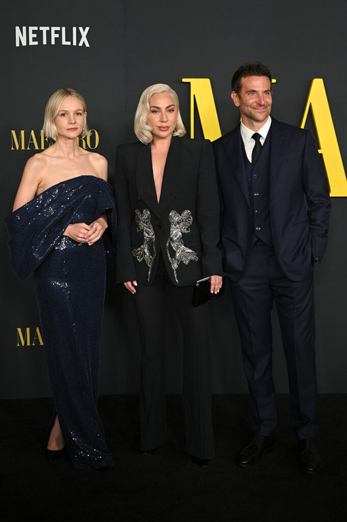 Carey Mulligan, Bradley Cooper and Lady Gaga attend Netflix's "Maestro" Los Angeles 