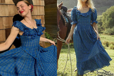 Maude Apatow: Blue Plaid Dress