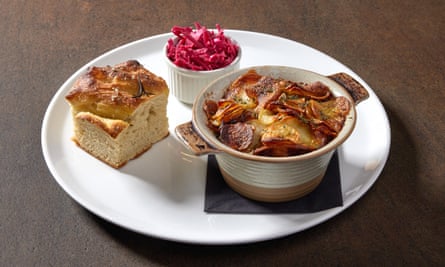 ‘Crunch your way through to a sticky, dark mess of outrageously rich lamb stew’: ‘72 hour’ lamb hotpot.