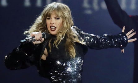 ‘A goth-punk moment of female rage’ … Swift performing during her Reputation tour.
