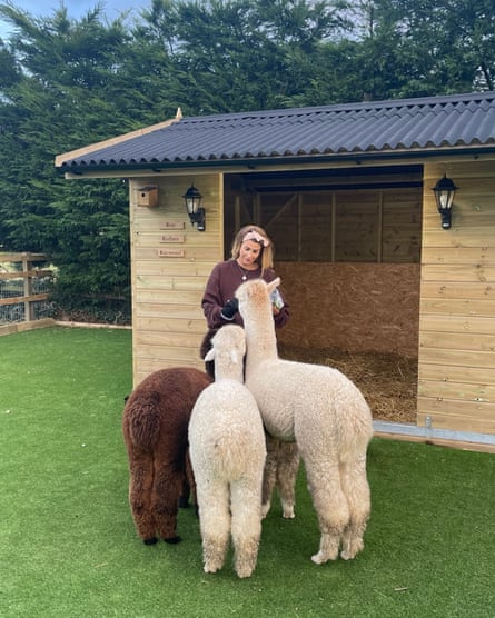 Mrs Hinch, AKA Sophie Hinchliffe, with her alpacas